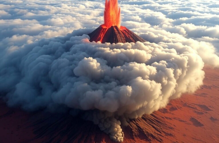 Mars’ Towering Giant: A Volcanic Marvel Caught at Dawn