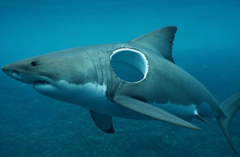Mysterious Bite: Great White Shark Found with Circular Head Wound