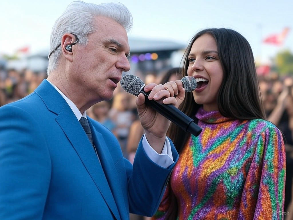 David Byrne and Olivia Rodrigo Ignite Governors Ball with Epic “Burning Down the House” Duet