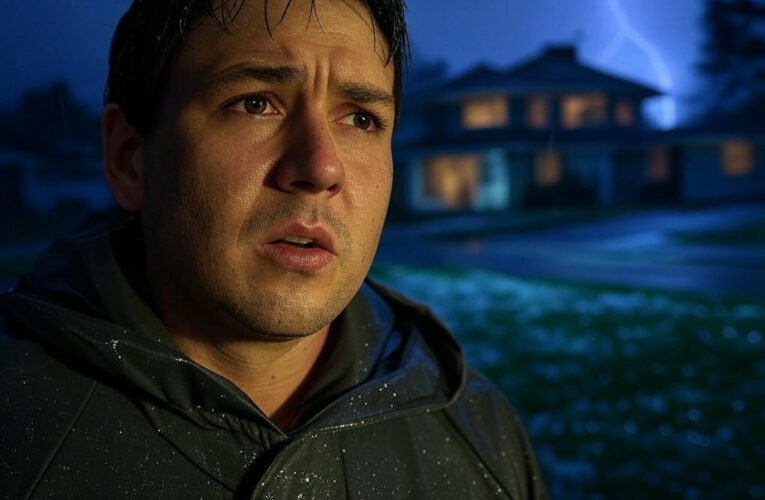 A Hero in the Storm: Man Rescues Stranded Family During Hailstorm