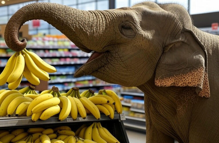 Wild Elephant Turns Grocery Store into Personal Buffet in Thailand