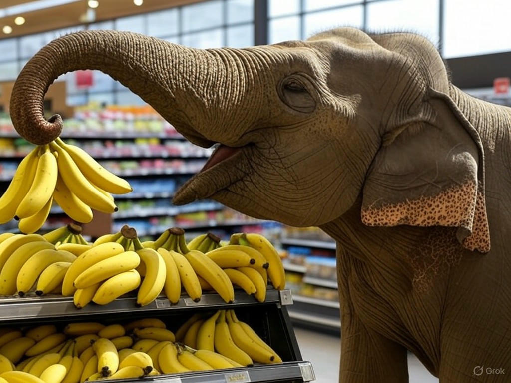 Wild Elephant Turns Grocery Store into Personal Buffet in Thailand