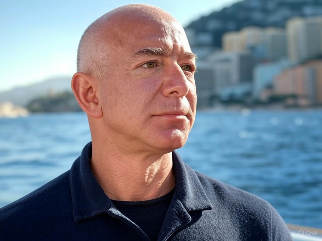 Billionaire’s Yacht Snubbed: Jeff Bezos Forced to Row Ashore in Monaco