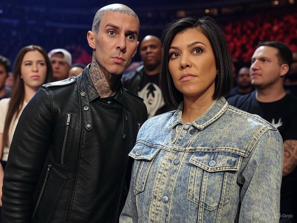Kourtney Kardashian and Travis Barker Face WWE Crowd Backlash