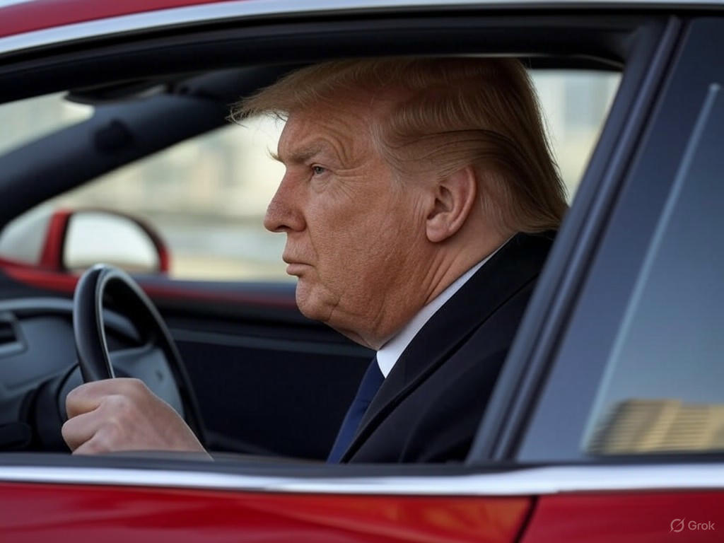 Trump’s Potential Farewell to His Iconic Red Tesla: A Business Perspective