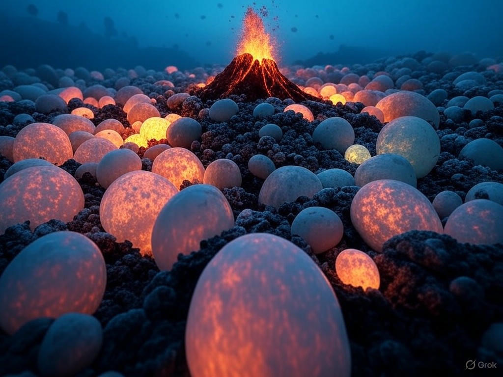 Mysterious Ocean Depths: Giant Eggs Unearthed Near Underwater Volcano